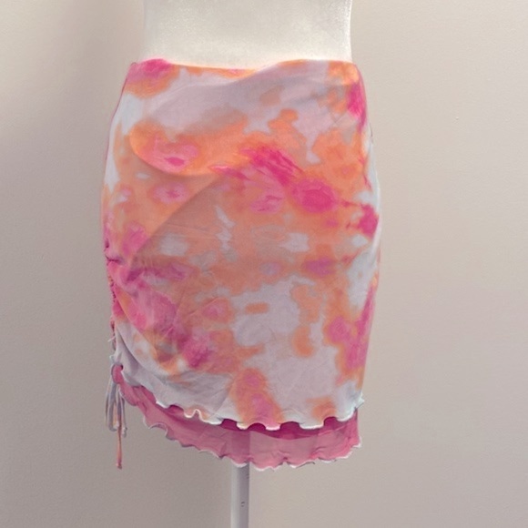 NWT wild fable tie dye micro mesh mini skirt - Picture 4 of 5